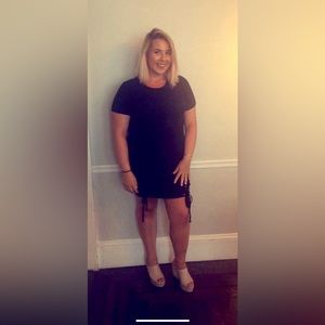 Black dress with ties